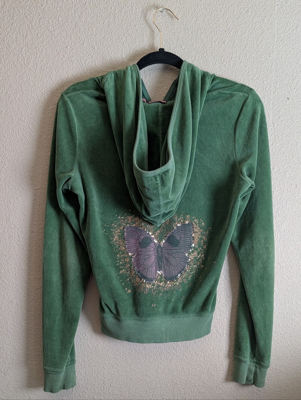 Juicy Couture Y2K Velour Sequin Track Jacket 💚🦋